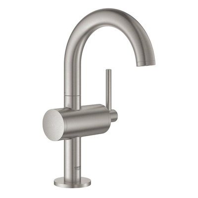 GROHE Atrio Wastafelkraan Opbouw - uitloop 12.5cm - M-size - push open - supersteel