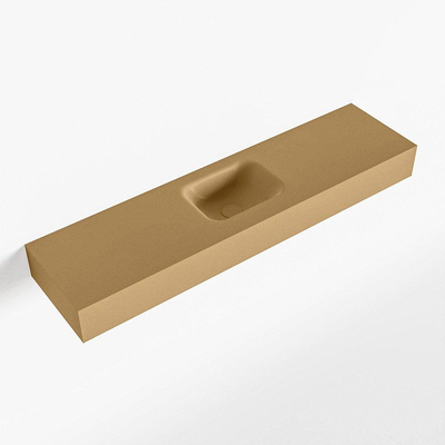 Mondiaz LEX Fontein - 120x30x12cm - wasbak midden - zonder kraangaten - solid surface - Oro