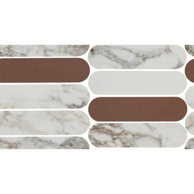 Douglas Jones Moods Mozaiektegel - 20X35cm - 9mm - gerectificeerd - Pink/Fiamma Glans