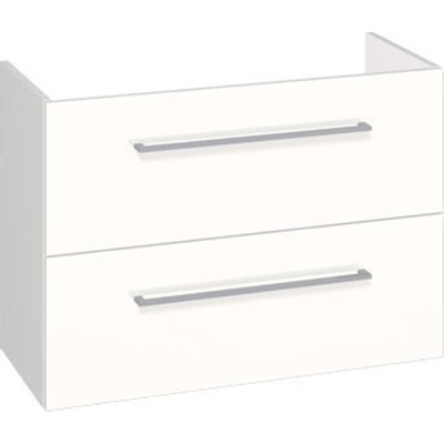 Plieger Qubic XS wastafelonderbouwkast met 2 ladenen 80x35x57.6cm glanswit FN90061