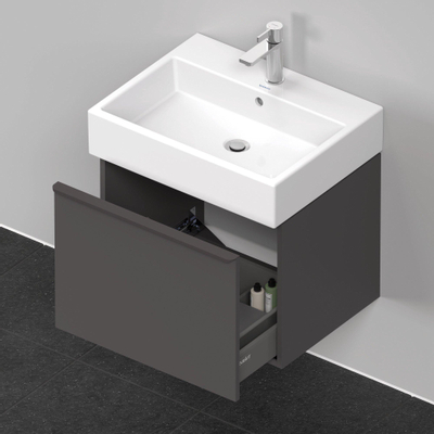 Duravit D-Neo wastafelonderkast 58.4x44x44.2cm 1 lade Grafiet Mat