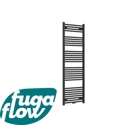 FugaFlow Eccelente Acces badkamer radiator 60x160cm recht middenaansluiting 761watt mat zwart
