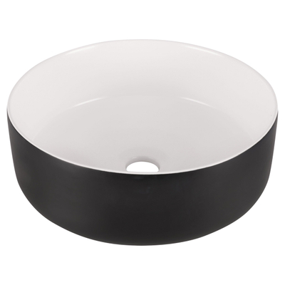 Differnz MIRA Waskom - 36x12cm - keramiek- zwart/wit