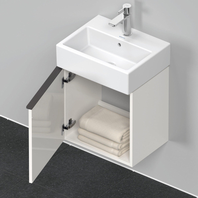 Duravit D-Neo wastafelonderkast 43.4x44x32.2cm Linksdraaiend 1 deur wit Hoogglans