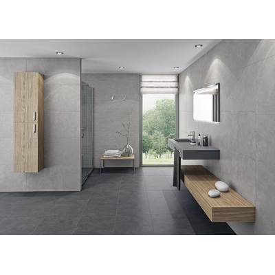 Cifre Ceramica wandtegel - 5x60cm - Rechthoek - 9mm - gerectificeerd - Betonlook - Pearl