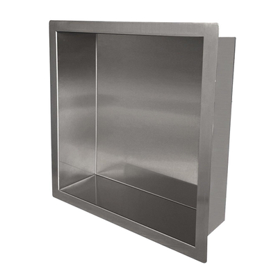 Wiesbaden inbouwnis 30x30x7cm PVD geborsteld Gunmetal OUTLETSTORE