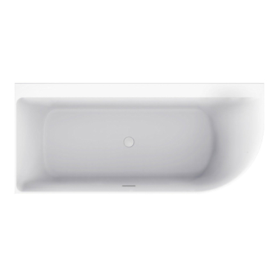 Wiesbaden Zenn hoekbad links 180x80cm acryl glans wit met waste glans wit