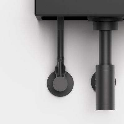 Clou InBe design hoekstopkraan type 1 rond mat zwart