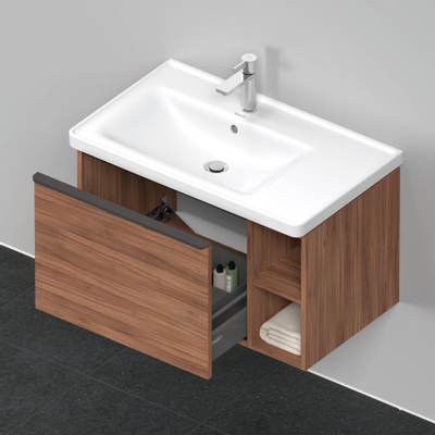 Duravit D-Neo wastafelonderkast 78.4x44x45.2cm 1 lade met softclose Noten Mat