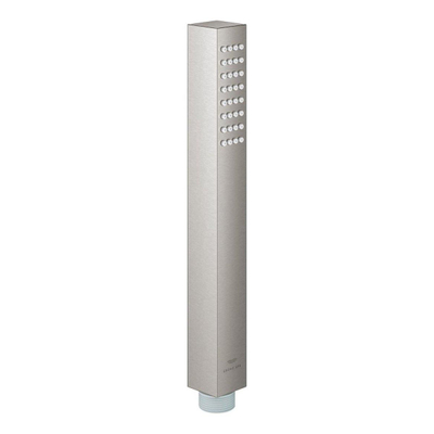 GROHE SmartControl Regendoucheset Inbouw - hoofddouche rechthoekig 31cm - 2 functies - handdouche staaf 1 stand - thermostaat - slang 175cm - brushed supersteel