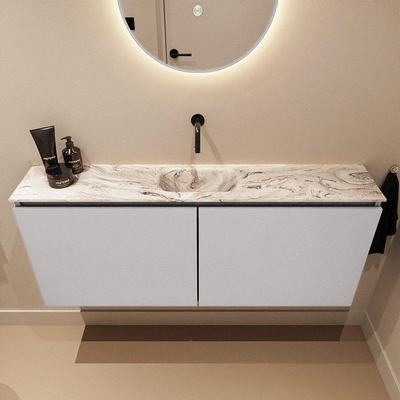 MONDIAZ TURE-DLUX 120cm toiletmeubel Cale. EDEN wastafel Glace positie midden. Zonder kraangat.