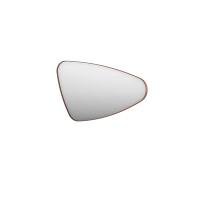 INK SP22 Spiegel - 100x4x60cm - organisch - in stalen kader - rechts aluminium koper geborsteld