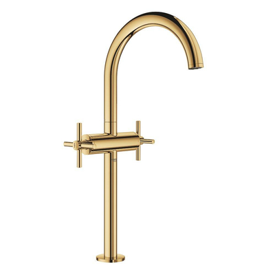 GROHE Atrio Wastafelkraan Opbouw - uitloop 18cm - XL-size - draaibaar - kruisgrepen - cool sunrise