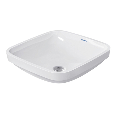 Duravit DuraStyle inbouwwastafel met overloop zonder kraangat 37x37cm met wondergliss wit