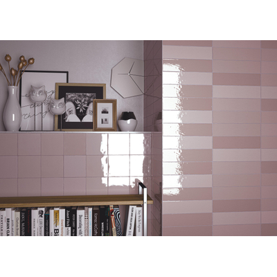 SAMPLE By Goof Moos wandtegel Pink glans (roze)