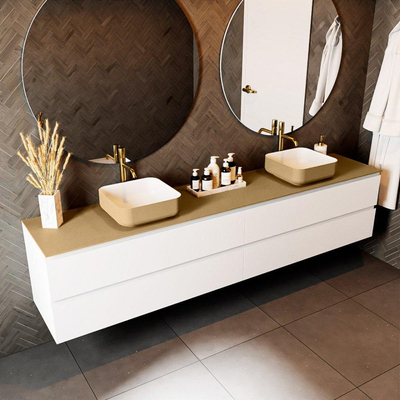 Mondiaz TOP 46 Topblad - 230x46x0.9cm - geschikt voor afdekplaat - Solid surface - Oro