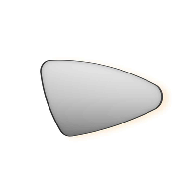 INK SP23 Spiegel - 120x4x70cm - LED onder en boven colour changing - dimbaar - organisch - in stalen kader - rechts aluminium zwart mat