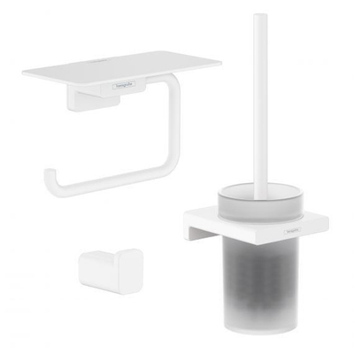 Hansgrohe Addstoris toiletaccessoireset - driedelig - Wit mat