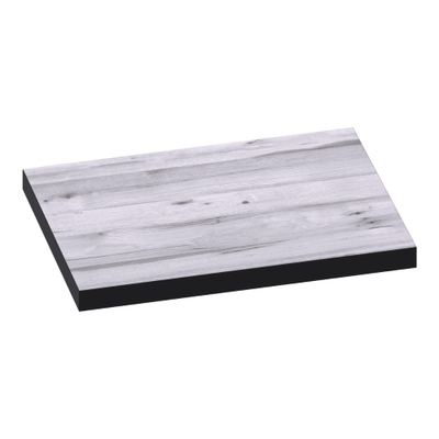 BRAUER Plus Wastafelblad 60x46x4cm zonder kraangat Advance Plus Wastafelonderkast 60x46x60cm 2 softclose greeploze lades 1 sifonuitsparing Birch - OUTLET UDEN