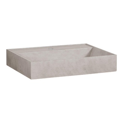 Saniclass Beton meubelwastafel 60x46x11cm zonder overloop 1 wasbak 1 kraangat Beton SHOWROOMMODEL