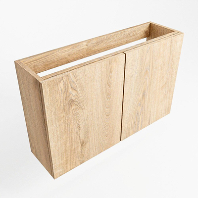 Mondiaz FOWY fonteinonderkast - 70x22x50cm - 2 deuren - push to open - softclose - Washed Oak