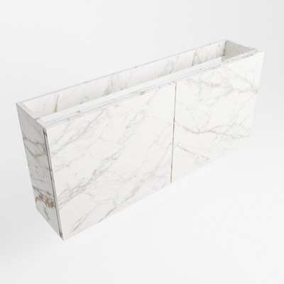 Mondiaz FOWY fonteinonderkast - 110x22x50cm - 2 deuren - push to open - softclose - Carrara