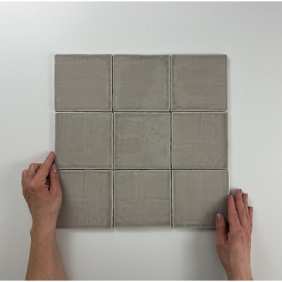 SAMPLE By Goof Wandtegel Oud Hollandse witjes Vintage Glans Grijs