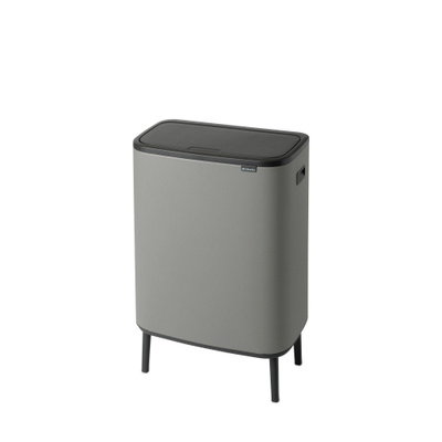 Brabantia Bo Touch Bin Hi Afvalemmer - 60 liter - kunststof binnenemmer - mineral concrete grey