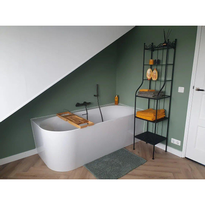 Villeroy & Boch Loop & friends half vrijstaand bad - 180x80cm - hoek rechts - Acryl Wit Alpin glans