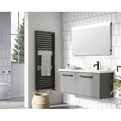 Crosswater Glide II Spiegel - 100x3.5x60cm - dimbaar - LED - IP44 - zilver