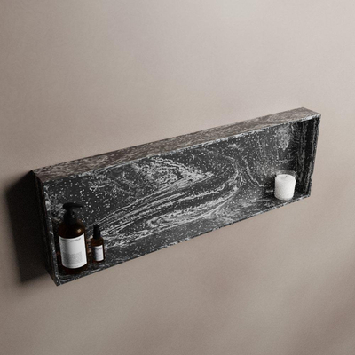 MONDIAZ EASY Nis - 89.5x29.5cm - geschikt voor in- of opbouw - 1 vak - kleur Lava