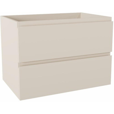 Mondiaz HAY wastafelonderkast - 70x45x50cm - 2 lades - uitsparing midden - softclose - Linen