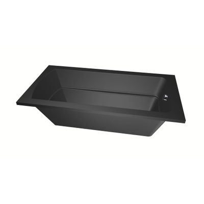 Xenz Bodysize ligbad 170x90x45cm met poten zonder afvoer Acryl Ebony mat (mat zwart/antraciet)