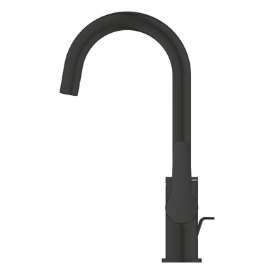 GROHE Start QuickFix Wastafelkraan - l-size - met waste - matte black TWEEDEKANS
