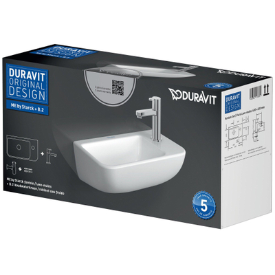 Duravit Me by starck fonteinset 40x22cm met koudwaterkraan en sifon wit