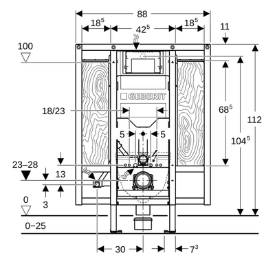 GeberitDuofixwandcloset h112cm sigma res12cm armst