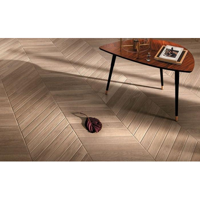 Fap Ceramiche Fapnest wand- en vloertegel - 7.5x45cm - 9mm - Rechthoek - Houtlook - Oak Chevron Mat