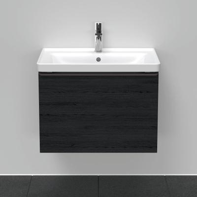 Duravit D-Neo wastafelonderkast 63.4x44x45.2cm 1 lade met softclose Eiken (zwart) Mat