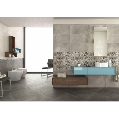 Herberia Ceramiche wand- en vloertegel - 30x60cm - 10mm - Rechthoek - gerectificeerd - Betonlook - Grijs mat