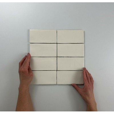 SAMPLE Cifre Cerámica Wandtegel Atlas Ivory Mate Vintage Mat wit/creme