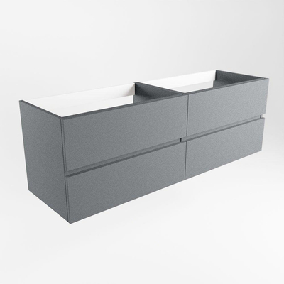 Mondiaz VICA wastafelonderkast - 150x45x50cm - 4 lades - uitsparing links en rechts - softclose - Plata