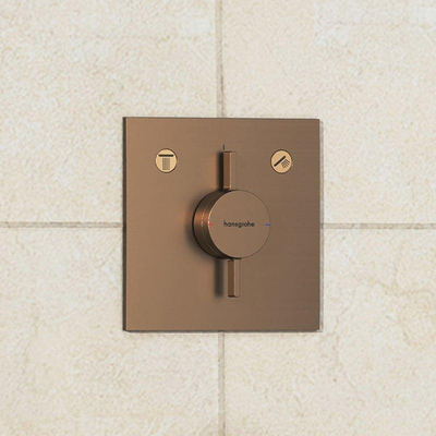 Hansgrohe Duoturn E inbouwkraan voor 2 functies brushed bronze