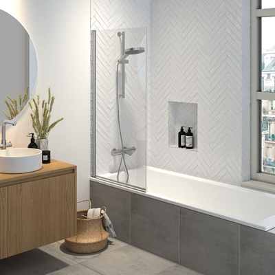 Sealskin Hooked badwand 75x140cm 6mm veiligheidsglas chroom