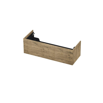 INK P2O Wastafelonderkast - 120x45x37.6cm - 1 lade - push 2 open - recht opdekfront - MFC Naturel eiken