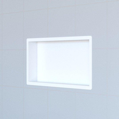 Saniclass Hide luxe inbouwnis - 30x60x10cm - met flens - wit mat