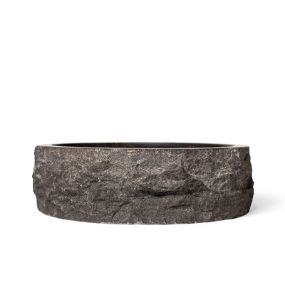 Wiesbaden Raw waskom rond hamerslag 40x12 cm hardsteen gezoet