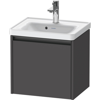 Duravit Ketho 2 wastafelonderbouwkast met 1 lade 48.4x37.5x44cm met greep antraciet grafiet mat