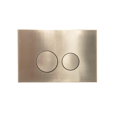 FugaFlow Metal Bedieningsplaat - bedieningspaneel voor Geberit UP320 inbouwreservoir - dualflush - ronde knoppen - metaal goud geborsteld