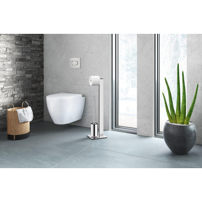 Zack Atore toiletbutler 18x72.6x20cm RVS Chroom Glans