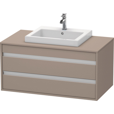 Duravit Ketho Wastafelonderkast 100x55.1x49.6cm Standaard greep met softclose spaanplaat Basalt Mat